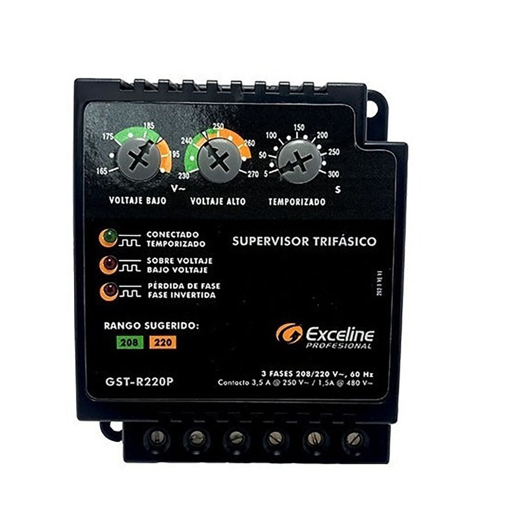 Protector A/A 220V/3F C/Temporizador Gst-Rr220 Gente