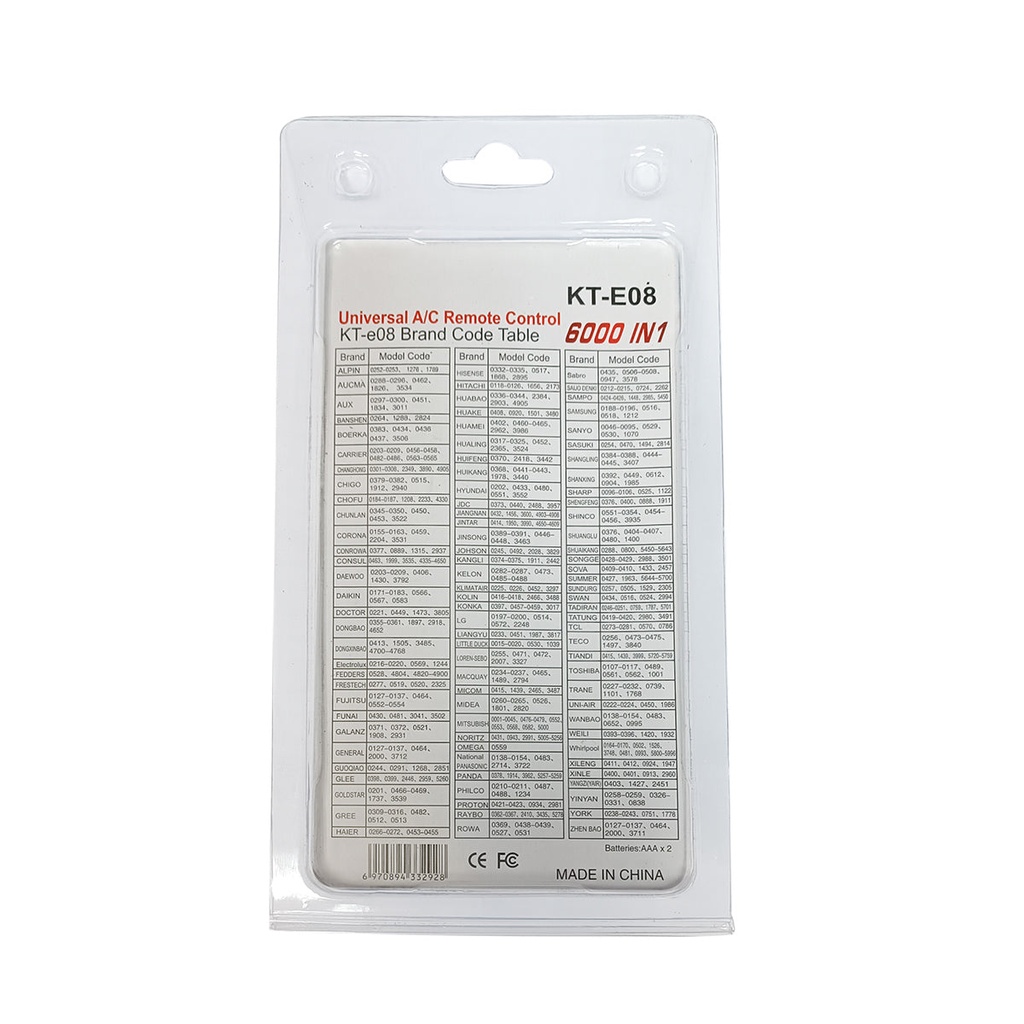Control Remoto Generico Kt-E08 6000 En 1