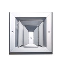 Difusor Aluminio A 3V Con Control 10" X 10"   Venas Recta