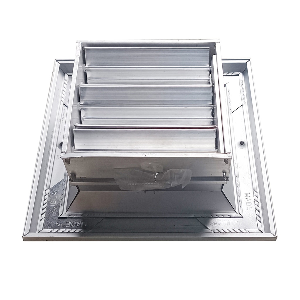 Difusor Aluminio A 3V Con Control  6" X 6"  Venas Recta