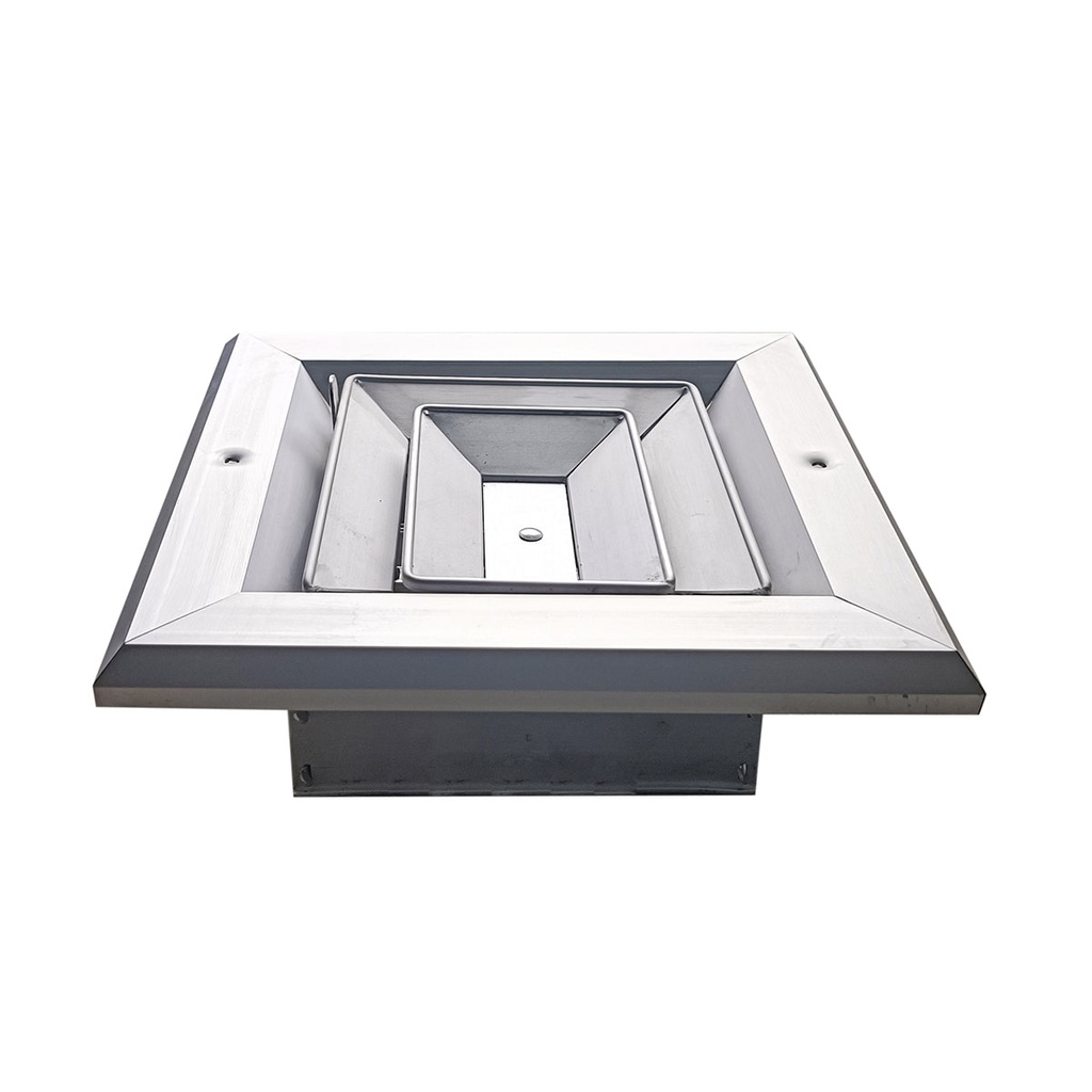 Difusor Aluminio A 3V Con Control  8" X 8"  Venas Recta