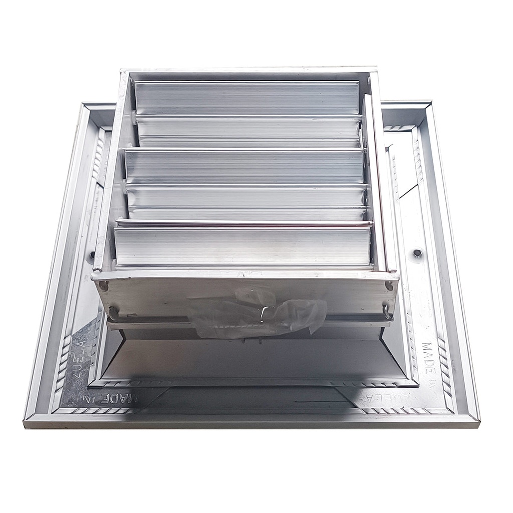 Difusor Aluminio A 3V Con Control  8" X 8"  Venas Recta