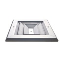 Difusor Aluminio A 3V Sin Control 10" X 10"   Venas Curva