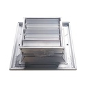 Difusor Aluminio A 4V Con Control 6" X 6" Venas Recta