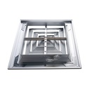Difusor Aluminio B 4V Sin Control 8" X 8" Venas Curva