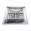 Difusor Aluminio B 4V Sin Control 8" X 8" Venas Recta