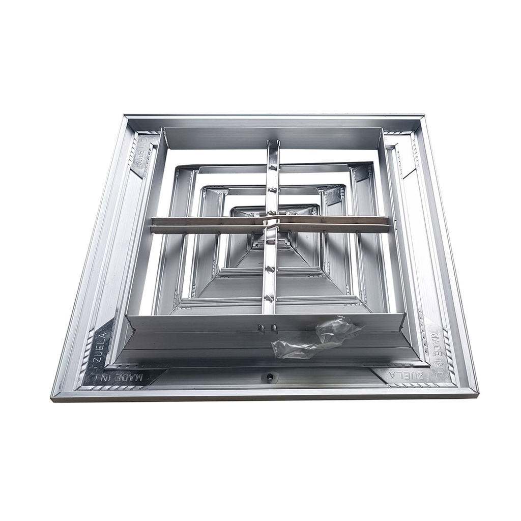 Difusor Aluminio C 4V Sin Control 10" X 10" Venas Curva