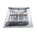 Difusor Aluminio D 4V Sin Control 12" X 12" Venas Recta