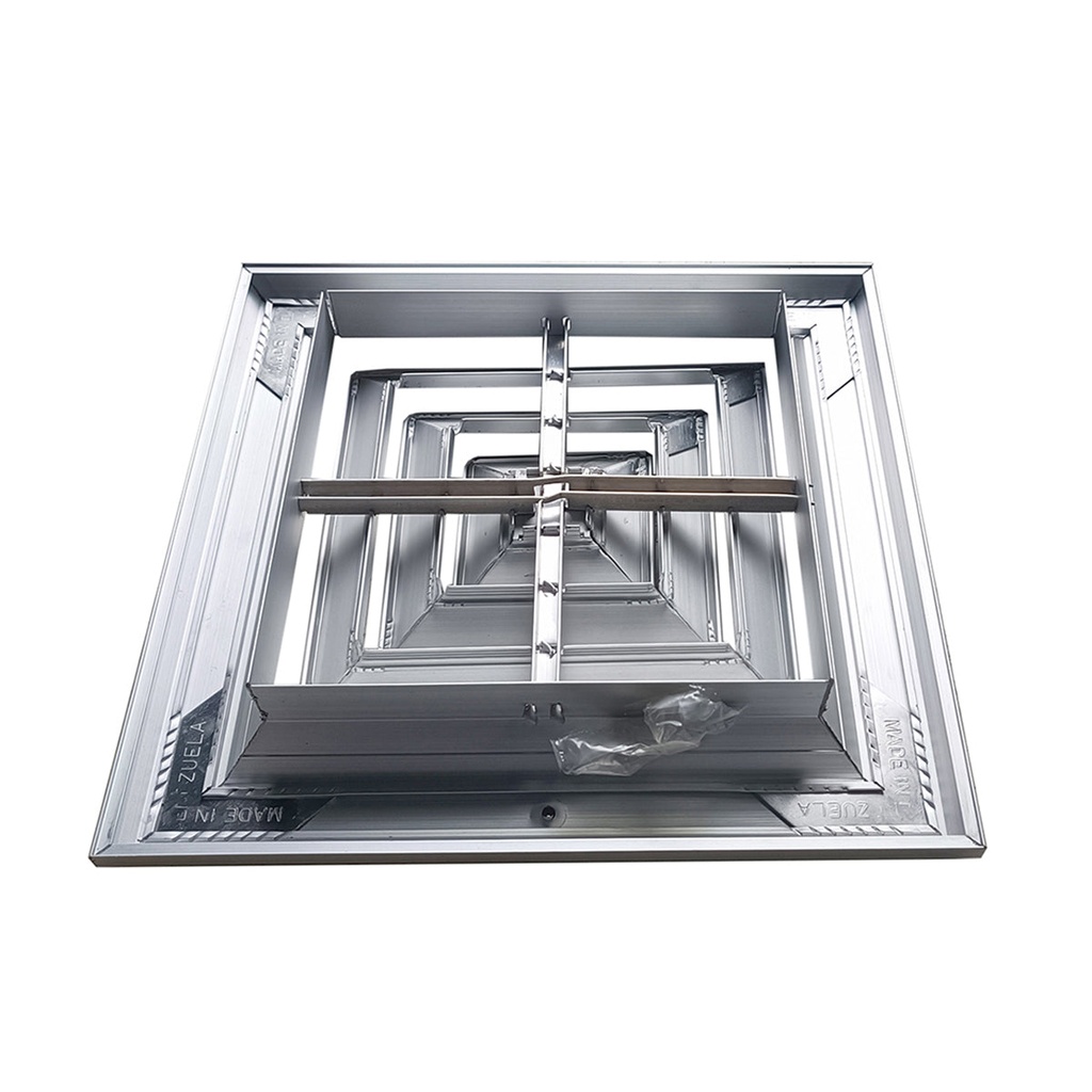 Difusor Aluminio F 4V Sin Control 16" X 16" Venas Curva
