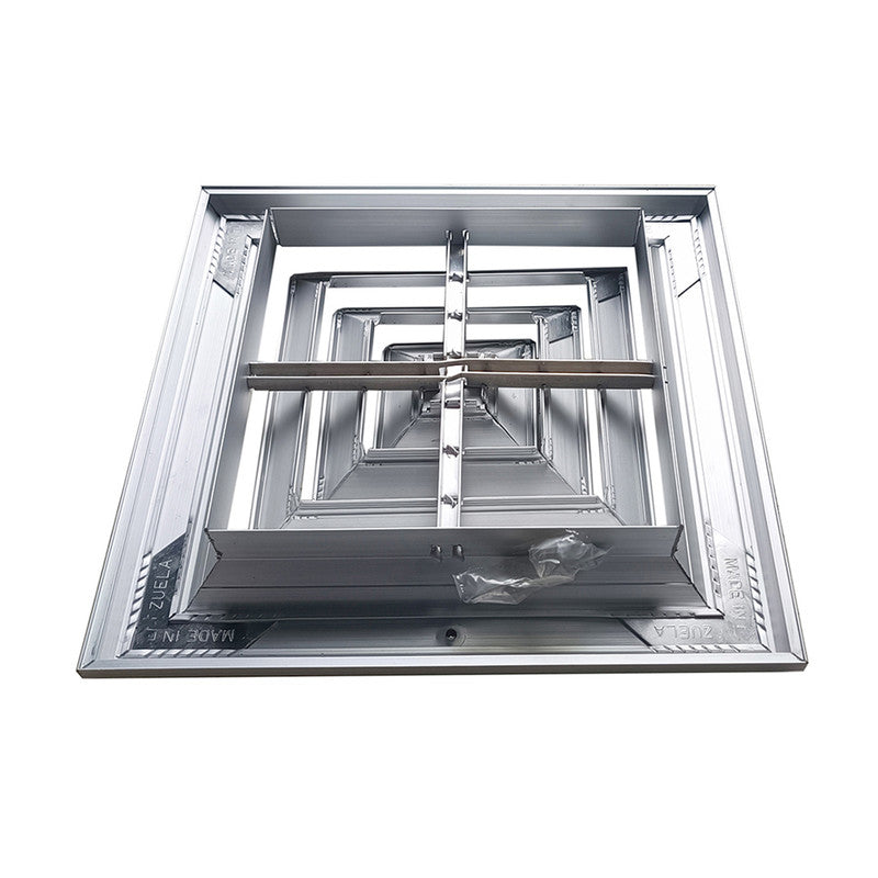 Difusor Aluminio F 4V Sin Control 16" X 16" Venas Recta