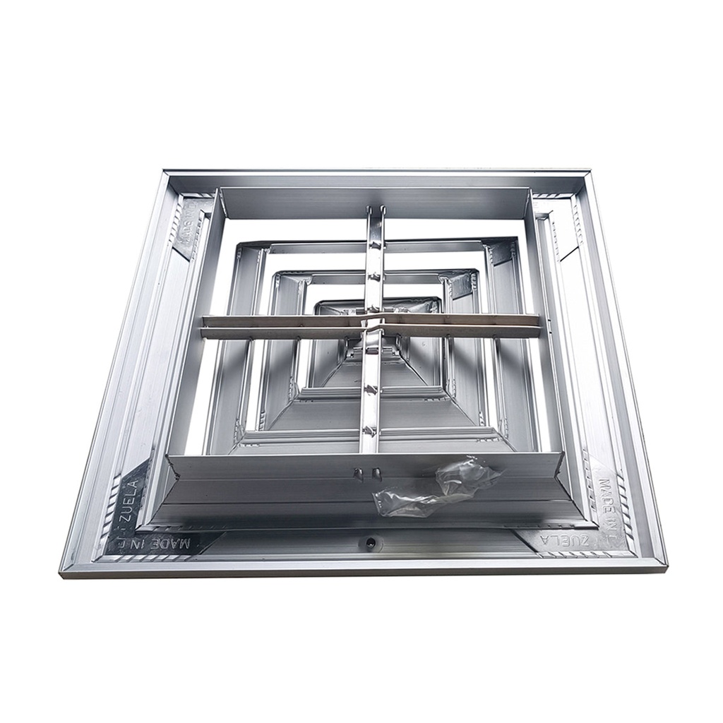 Difusor Aluminio G 4V Sin Control 18" X 18" Venas Recta