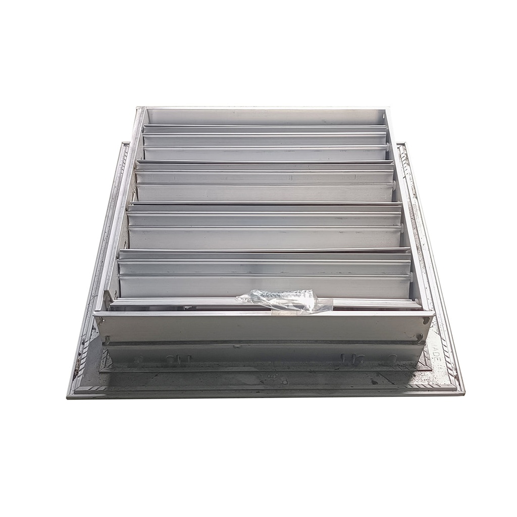 Difusor Aluminio H 4V Con Control 20" X 20" Venas Recta