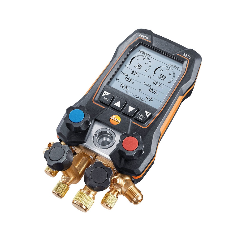 Juego Manometro Analizador Inteligente 4Vias C/Mang. 557S Testo