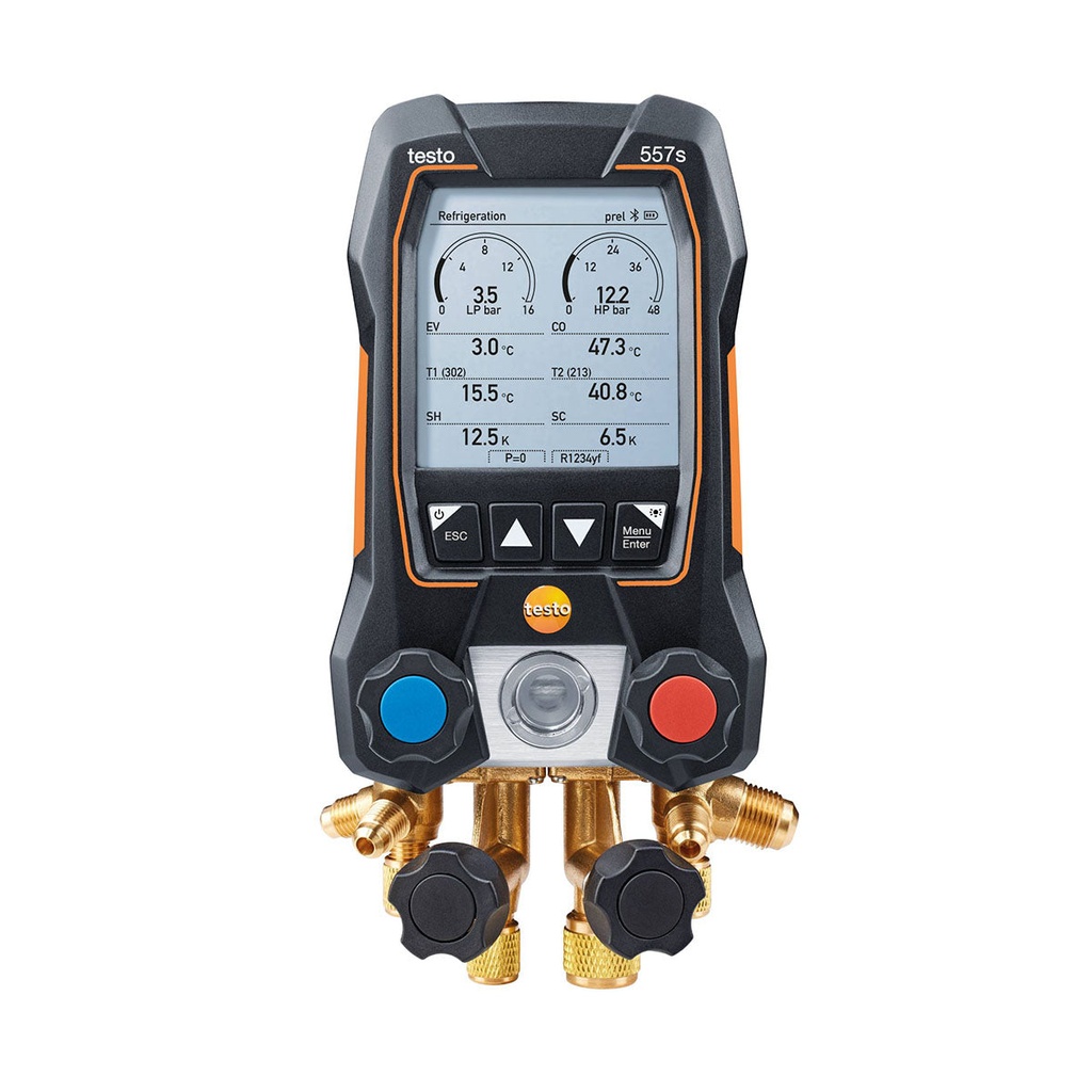 Juego Manometro Analizador Inteligente 4Vias C/Mang. 557S Testo
