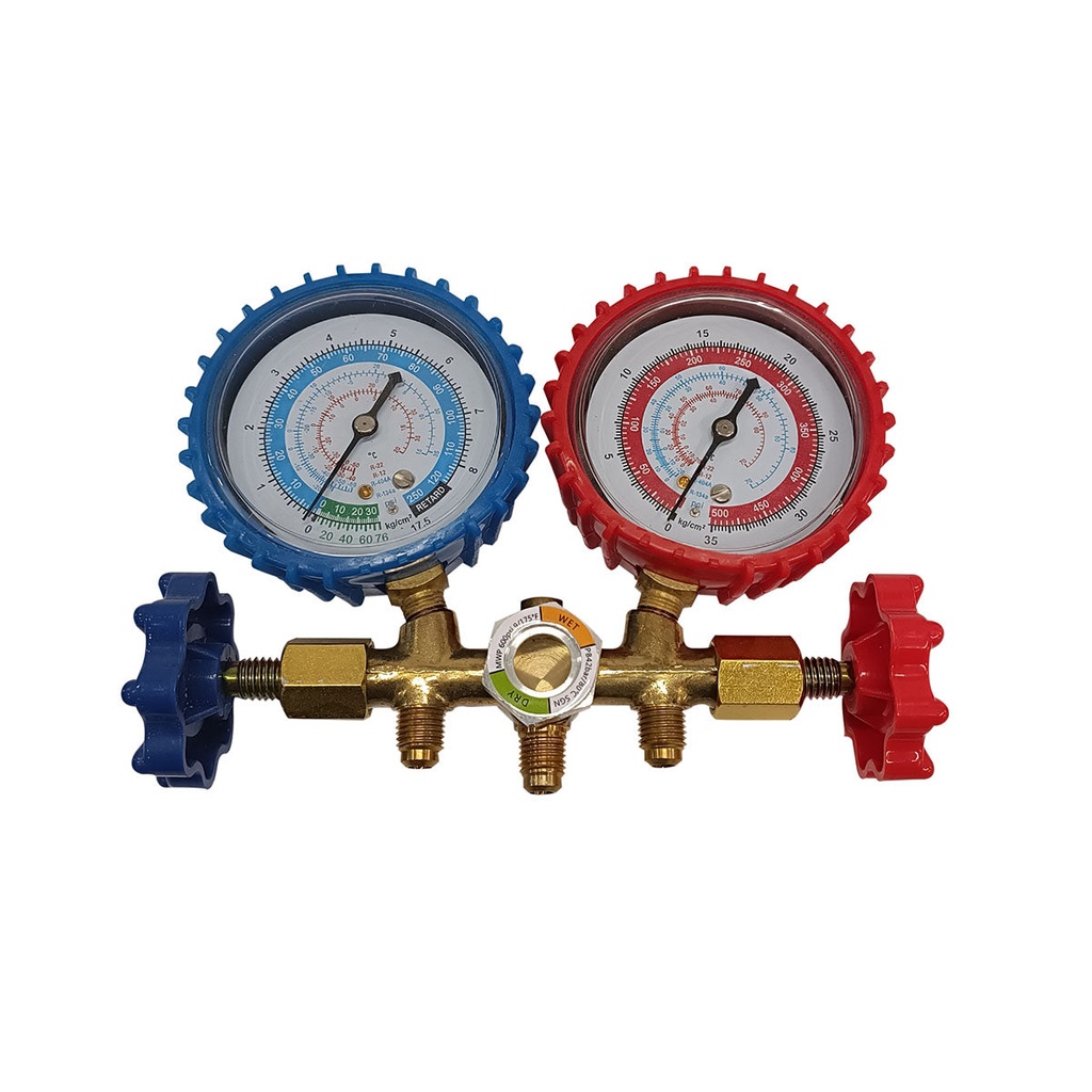 Juego Manometro C/Visor Manguera De 3000 Psi R22/R404/R134