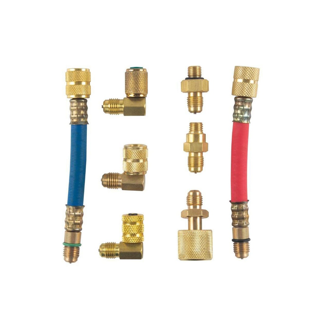 KIT ADAPTADOR PARA CARGA DE GAS 134 CH138 8PZAS