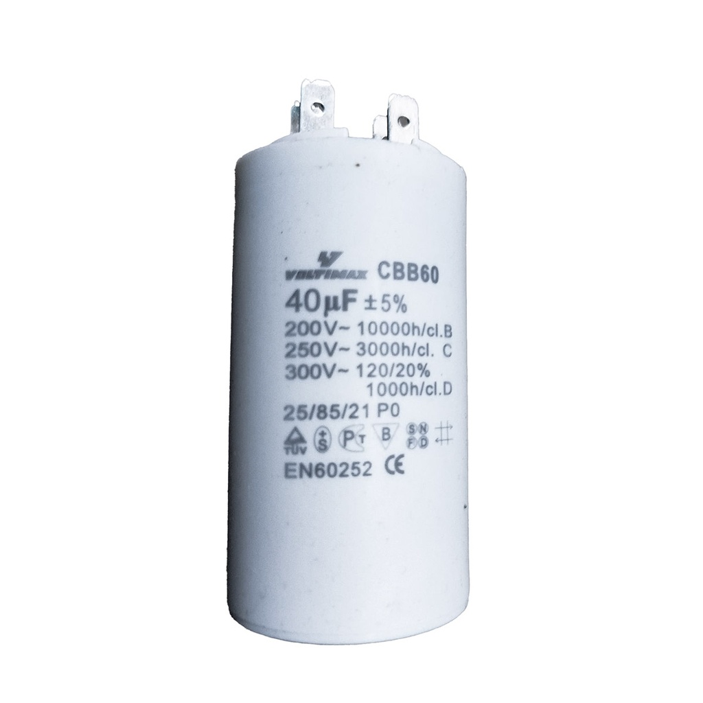 CAPACITOR DE BOMBA DE AGUA 40MFD 250VAC*