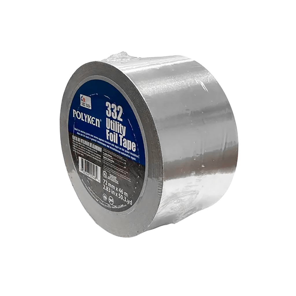 CINTA ADHESIVA ALUMINIO   3"x46 50yd  332 POLYKEN