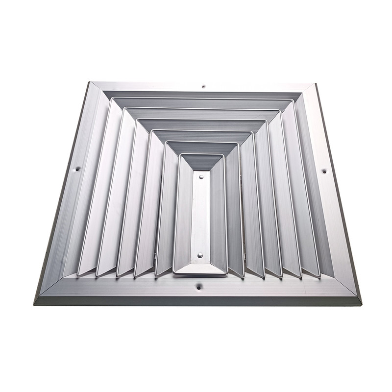DIFUSOR ALUMINIO A 3V SIN CONTROL 12" x 12" VENAS RECTA