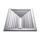 DIFUSOR ALUMINIO A 3V SIN CONTROL 12" x 12" VENAS RECTA