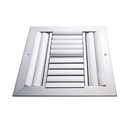 DIFUSOR ALUMINIO D 4V CON CONTROL 12" x 12" VENAS CURVA
