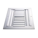 DIFUSOR ALUMINIO F 4V SIN CONTROL 16" x 16" VENAS RECTA