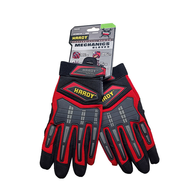 GUANTES XL ROJO PROFESSIONAL HARDY*