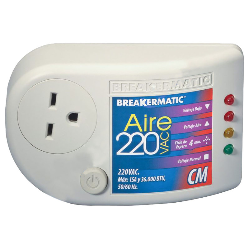 PROTECTOR A/A 220V/1F 30MBTU ENCHUF-AJUST. PIN-220CM BREAKERMATIC*