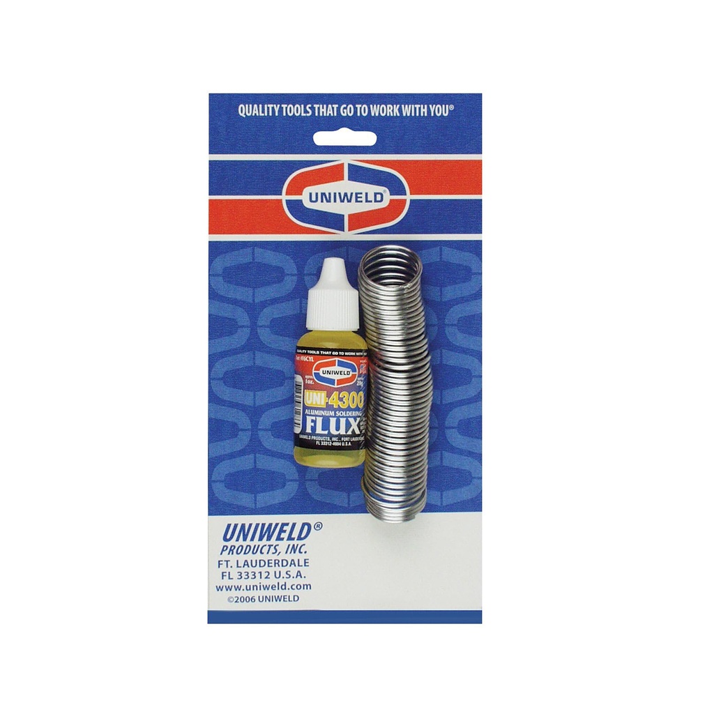 SOLDADURA DE ALUMINIO KIT C/FUNDENTE P4KD9S UNIWELD*